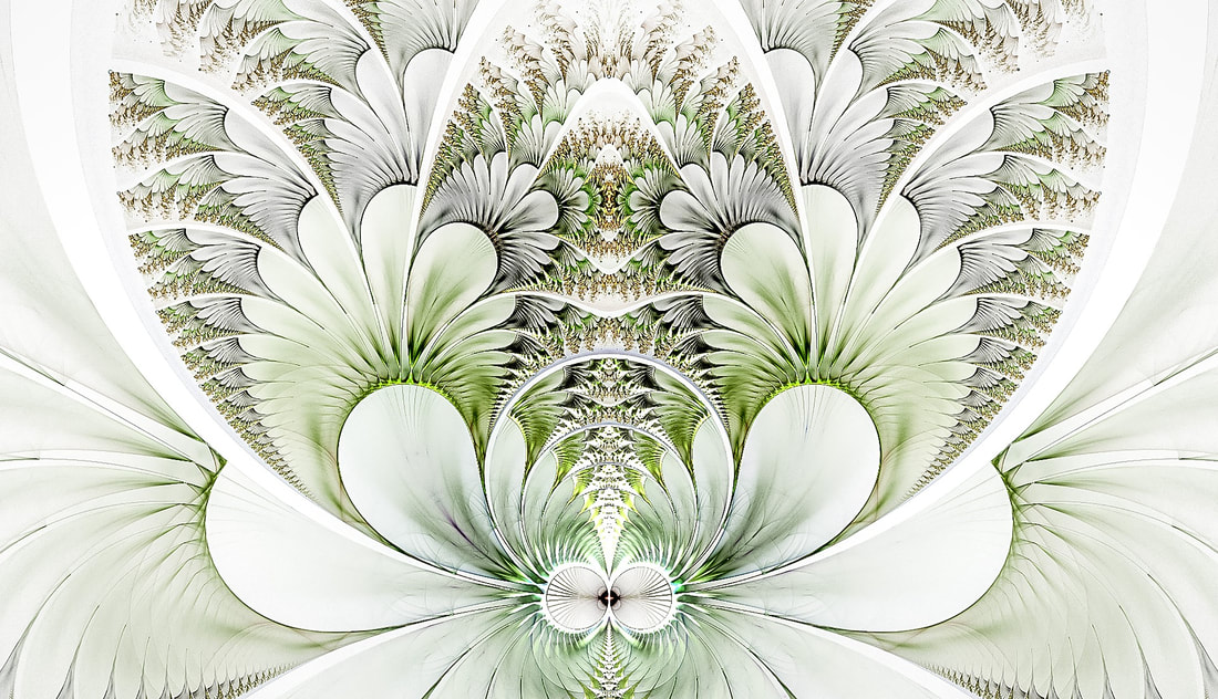 Fractal Delicate White Background, by Barbara A Lane